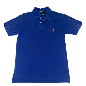 Boys Polo by Ralph Lauren Polo Shirt S Blue Orange